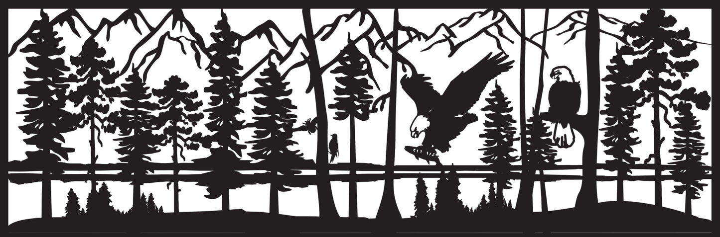 EAGL-0008 Eagle Pair 24"H x 72"W