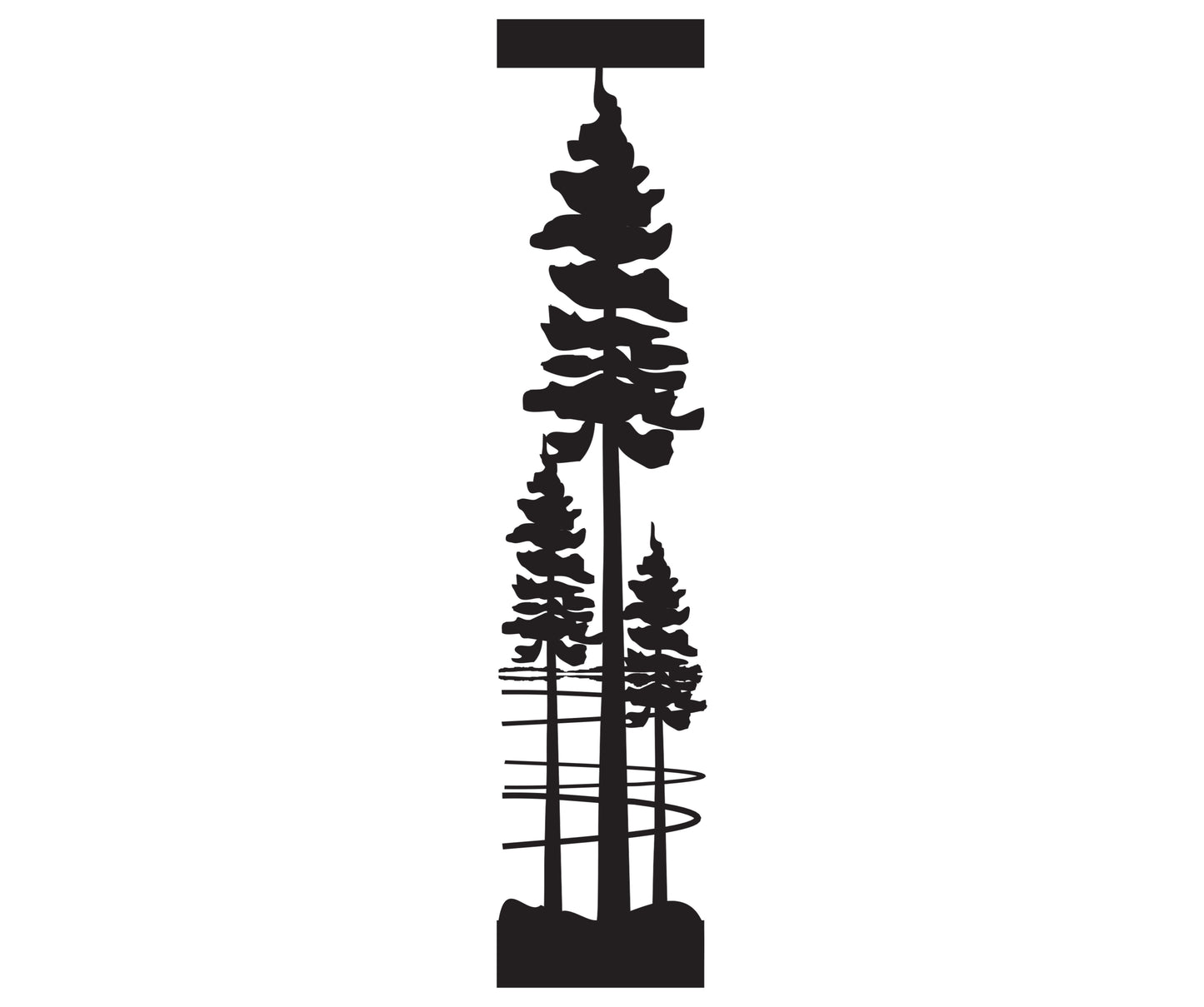 FRST-0031 Pine Trio 30"H x 6.5"W