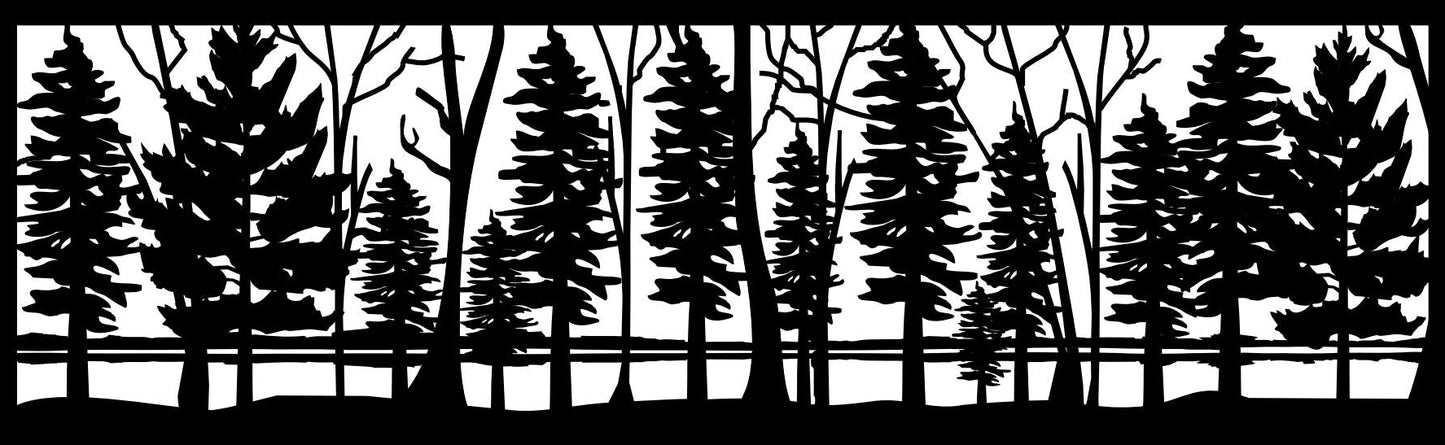 FRST-0043 Calm Forest Lake 30"H x 96"W