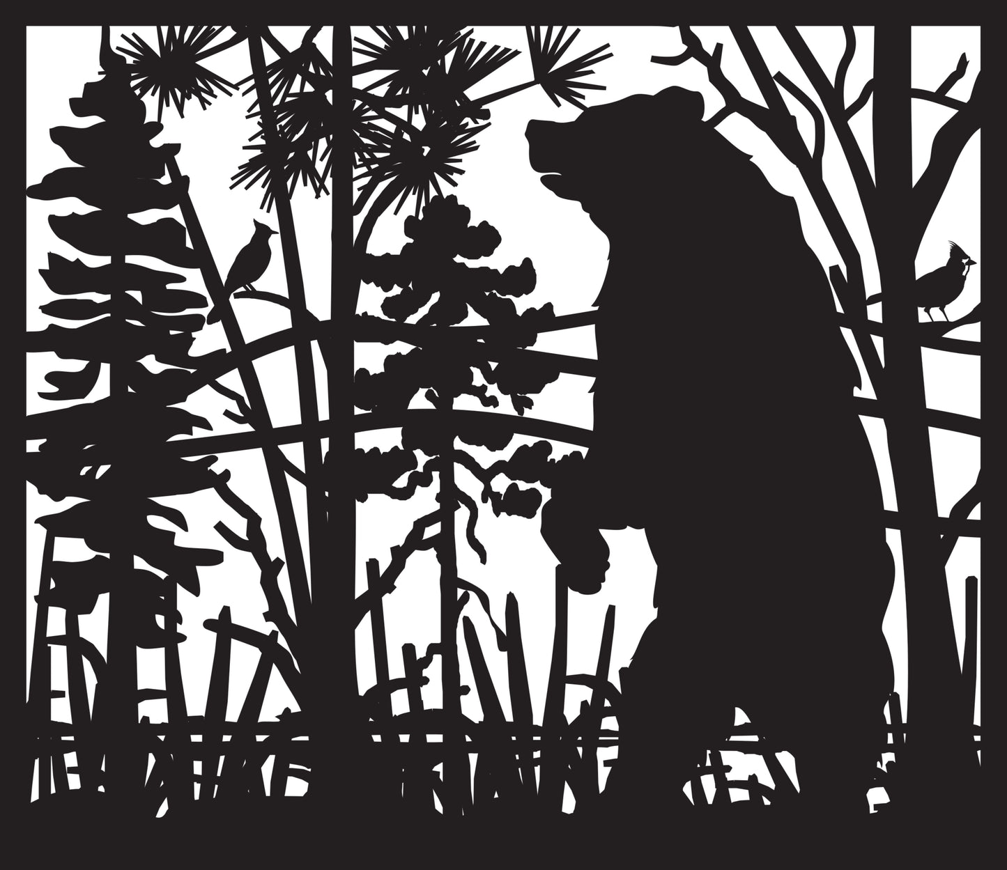 GRIZ-0006 Standing Grizzly Bear 34"H x 40.75"W