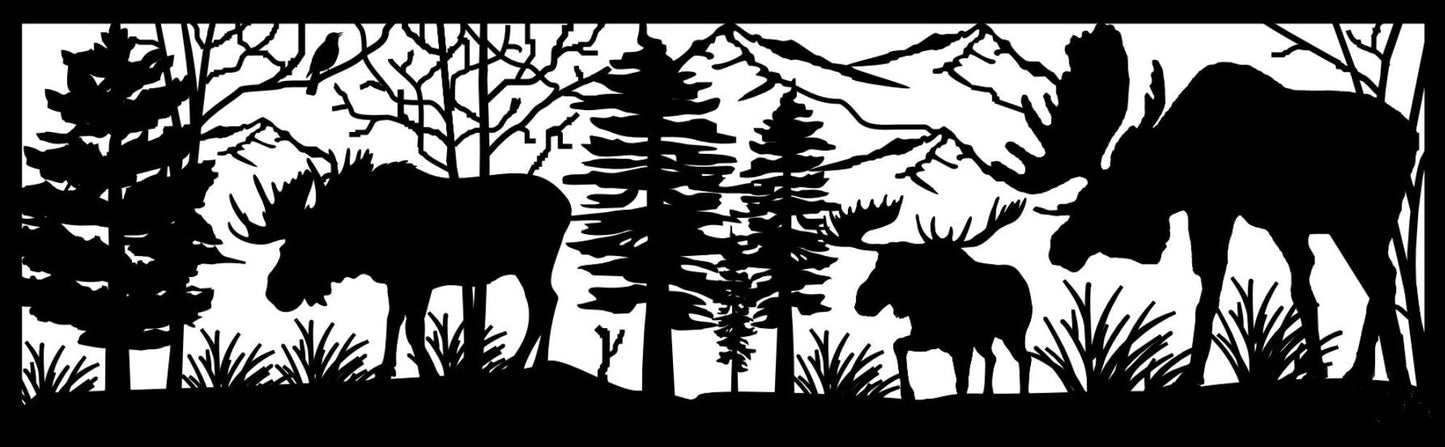 MOOS-0001 Moose Herd 30"H x 96"W