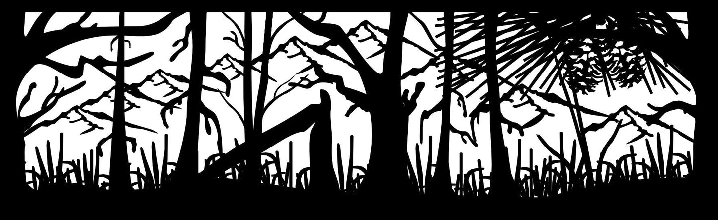 MTN-0018 Deep Mountain Forest 30"H x 96"W