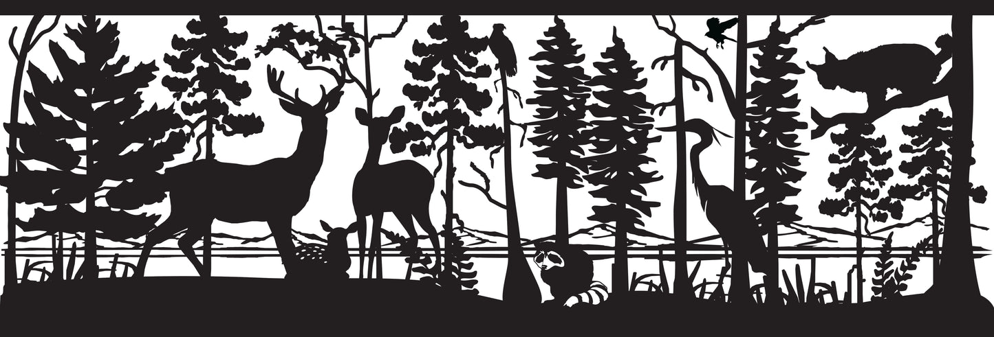 WILD-0008 Wildlife Variety 30"H x 88.125"W