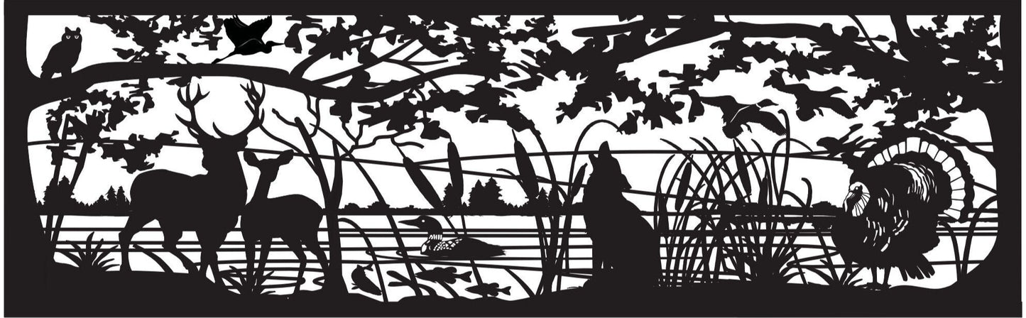WILD-0046 Animals by Lakeshore 30"H x 96"W