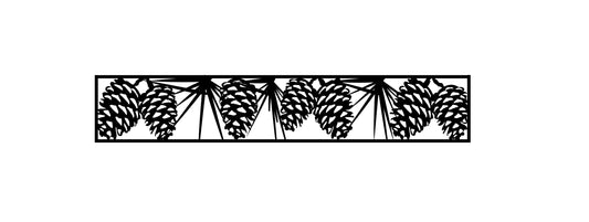 BRDR-0004 Pine Cones Border 5.5"H x 31.75"W