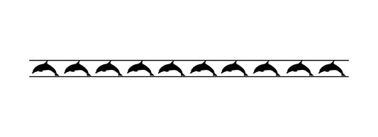 BRDR-0005 Dolphins Border 5"H x 93"W