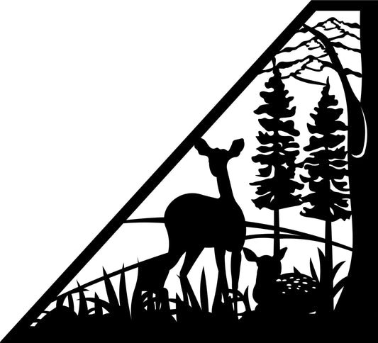 DEER-0005 Doe Triangle Panel 30"H x 33.11"W