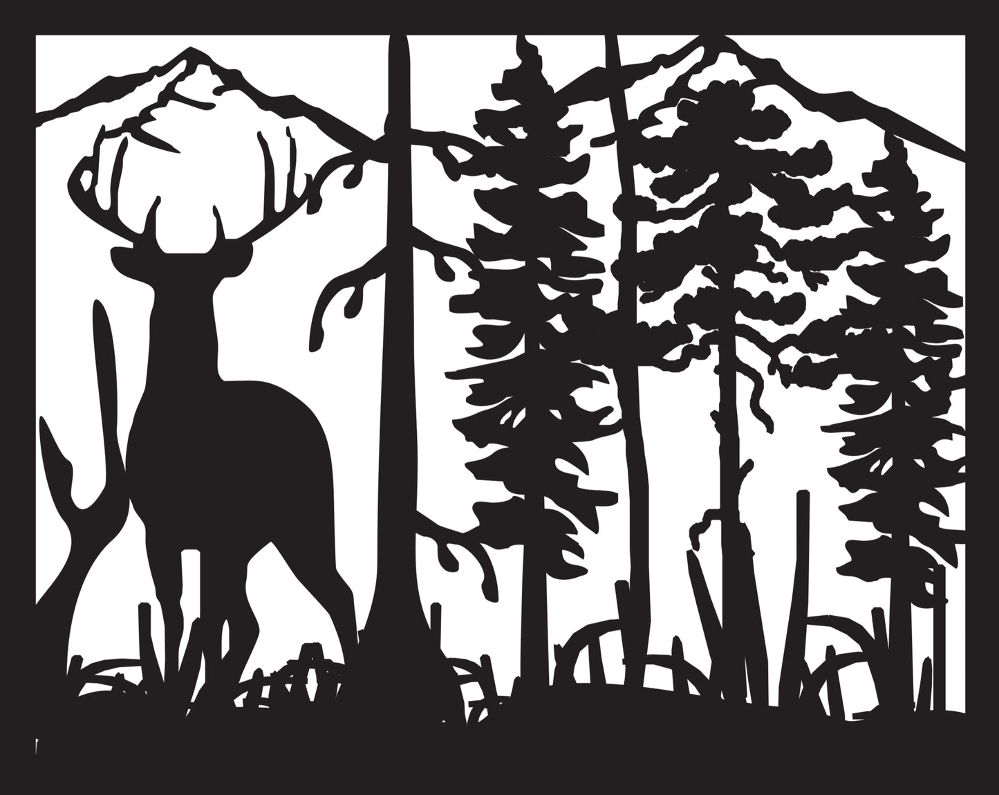 DEER-0051 Single Buck 30"H x 37.5"W