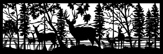 DEER-0056 Deer Herd (ver 2) 30"H x 89.5"W