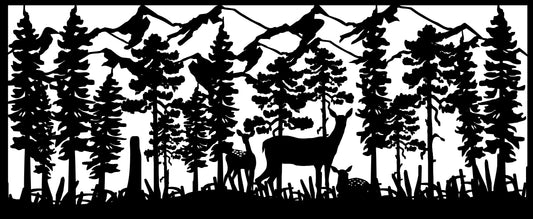 DEER-0074 Doe & Fawn Pair 30"H x 72"W