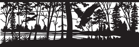 EAGL-0001 Eagle Hunting Scene 30"H x 88.25"W
