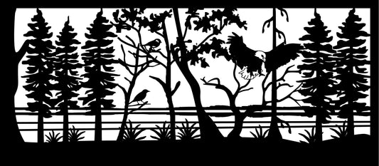 EAGL-0006 Eagle Landing 30"H x 68.125"W