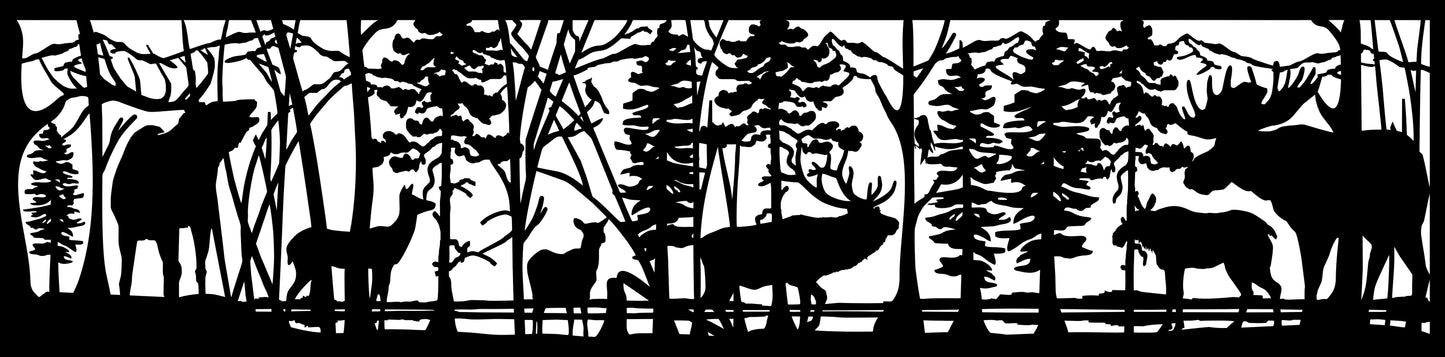 ELK-0002 Elk & Moose 30"H x 120"W