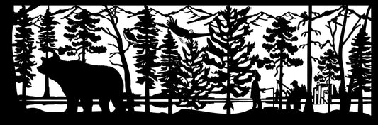 FISH-0009 Fishing & Wildlife 30"H x 89.5"W
