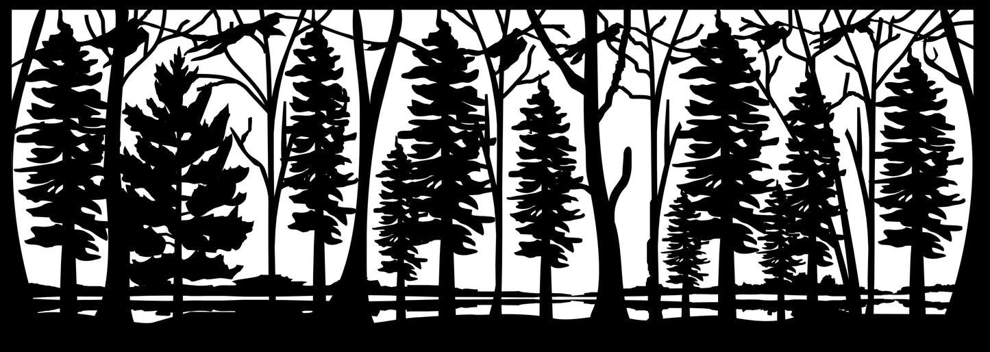 FRST-0001 Forest Scene 91"H x 90.5625"W