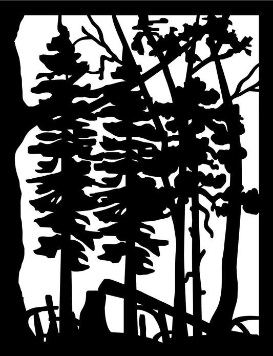 FRST-0012 Forest View (ver 3) 29"H x 22.5"W