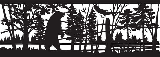 GRIZ-0002 Grizzly & Eagle 30"H x 83.125"W