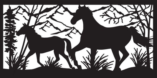 HORS-0004 Horses Galloping 30"H x 60.25"W