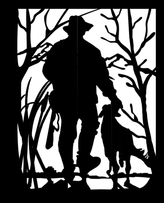 HUNT-0006 Hunter & Hound 30"H x 24.625"W