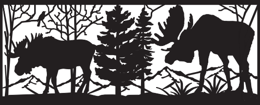 TEST FILE ST6 05 Moose 30x72" Steel Decorative Railing Insert for loft, deck