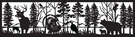 WILD-0036 Wildlife Variety at Lakeshore 28"H x 90"W