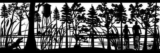 WILD-0041 Wetland Water Tower 30"H x 90"W