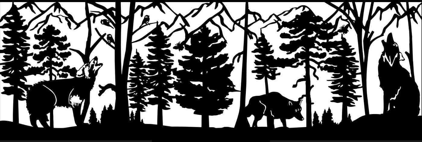 WOLF-0011 Wolf Trio 24"H x 72"W